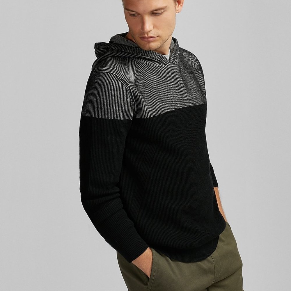 SOLD. NWT, Express, Rib-Knit Hoodie - Picture 9 of 10